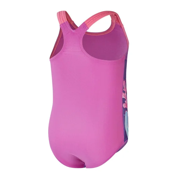 Speedo Girls Digital Printed Swimsuit - Kiki Pink/Petal/Caribe