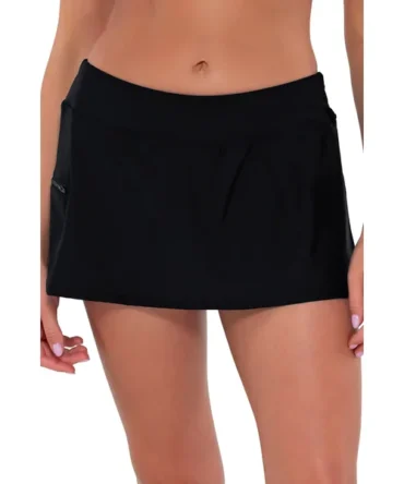 Sporty Swim Skirted Hipster Bikini Bottom