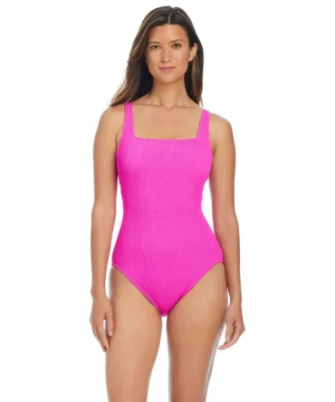Square Neck One Piece Swimsuit