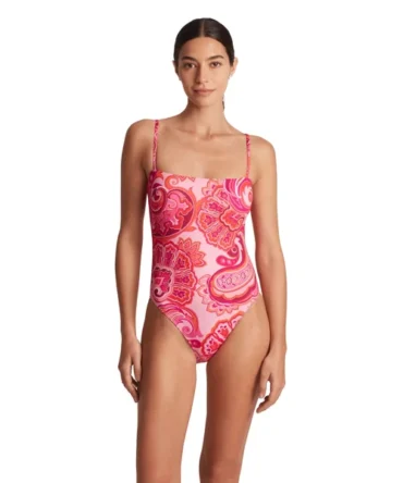 Square Neck One Piece Swimsuit
