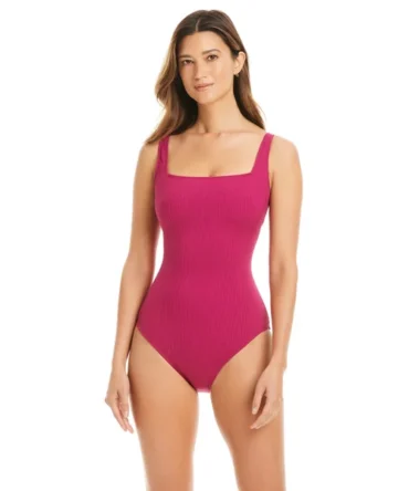 Square Neck One Piece Swimsuit