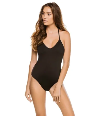 Strappy Halter One Piece Swimsuit