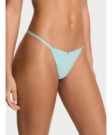 Stretch Cotton Rib V-String Panty