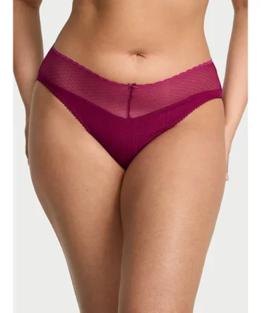 Stretch Pointelle High-Leg Brief Panty