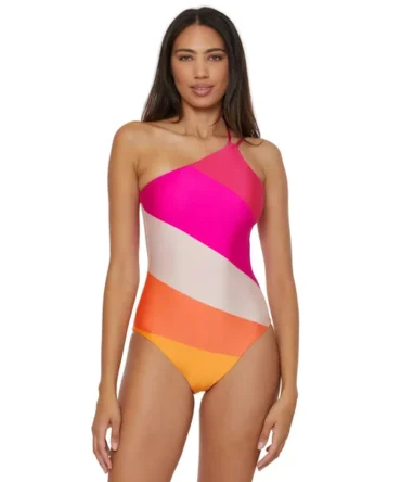 Sunburst Asymmetrical One Piece Swimsuit