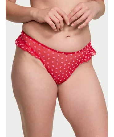 Tease Bow Embroidery Adjustable String Thong Panty