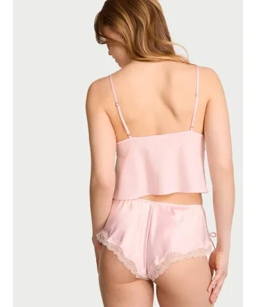 Tease Satin & Chiffon Flyaway Cami Set