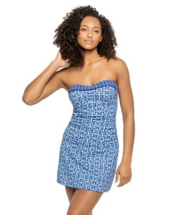 Terrazzo Tile Bandeau Tankini Top
