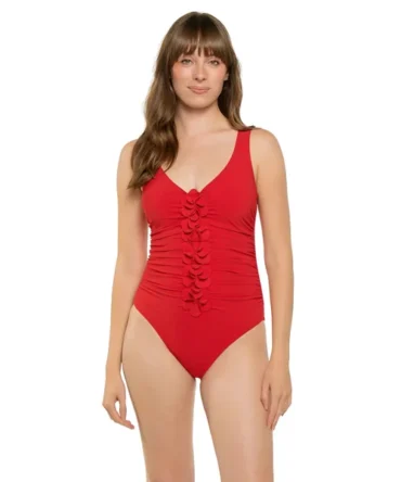 Tess V-Neck One Piece Swimsuit