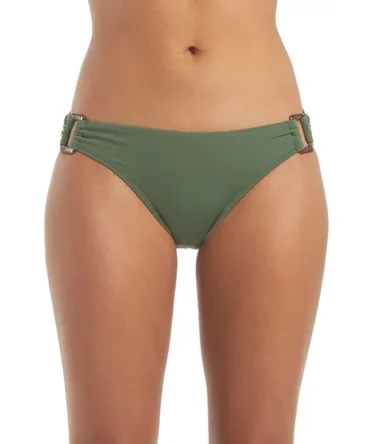 Textured Tab Side Hipster Bikini Bottom