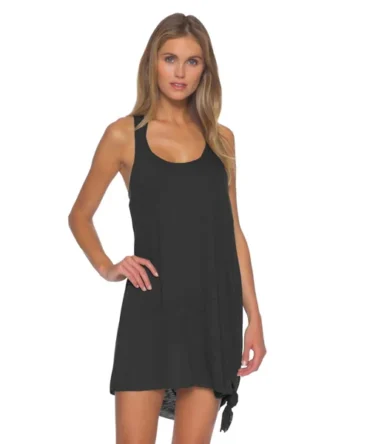 Tie Side Scoop Mini Dress
