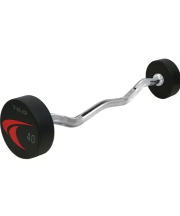 TKO 20-110 lbs Urethane Curl Barbell Set