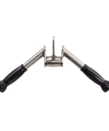 Triceps Full Extension Chrome Bar with Urethane Ergonomic Grips | Revolving