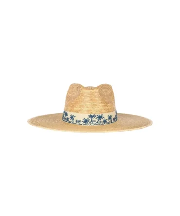 Tropical Toile Palm Hat