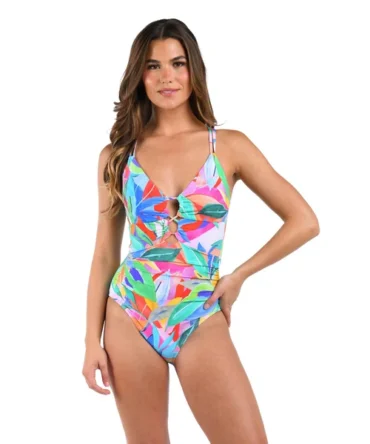 Tropi-flage Underwire One Piece Swimsuit