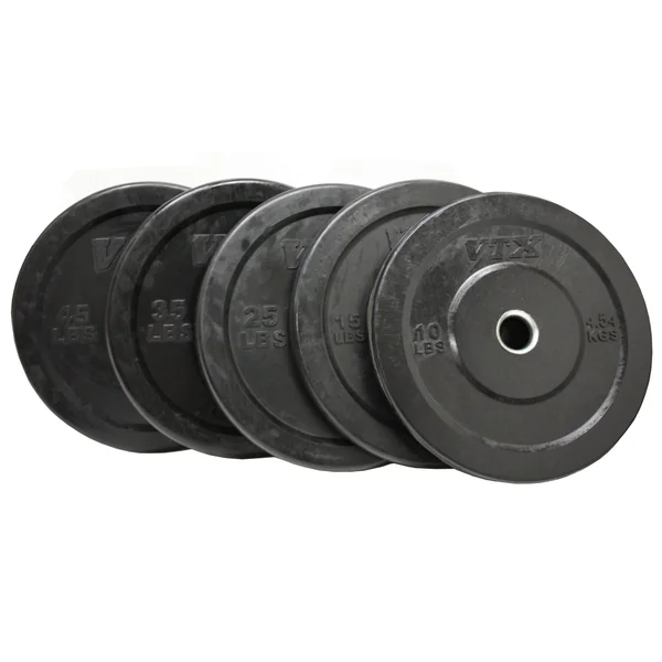 Troy Barbell Olympic (2″) Rubber Bumper Plates-Black