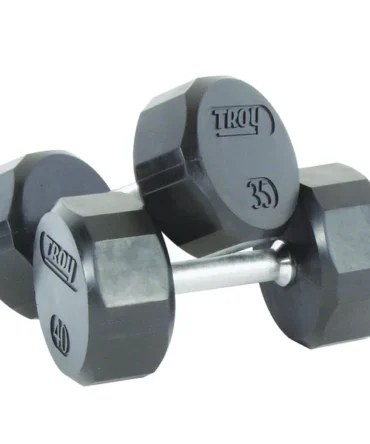 Troy Premium TSDR Rubber Encased Dumbbell Pairs 3 - 100 lbs