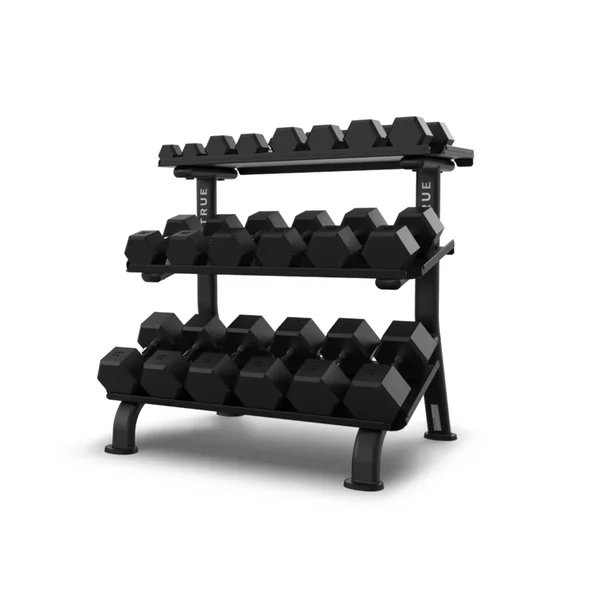True Fitness 3 Tier Flat Tray Dumbbell Rack