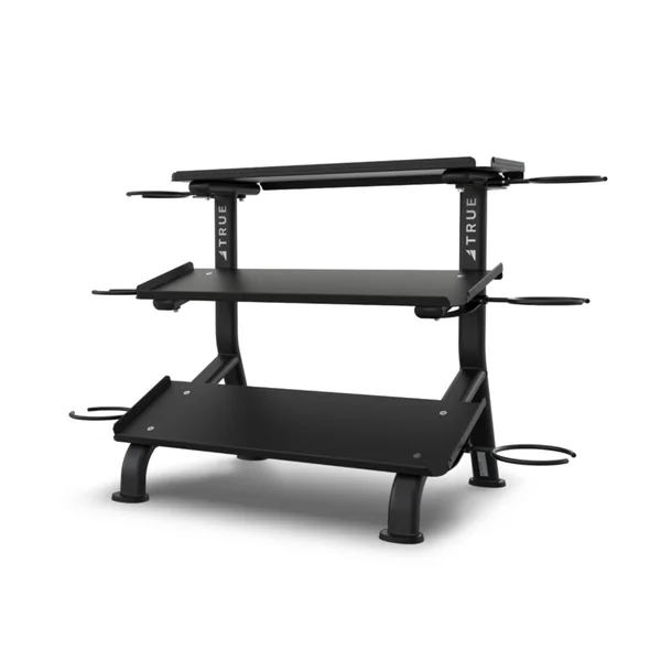 True Fitness 3 Tier Flat Tray Dumbbell Rack