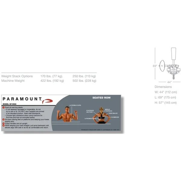 True Fitness Seated Row SP-5900