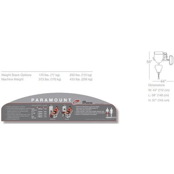 True Fitness XL2-0100 Leg Extension