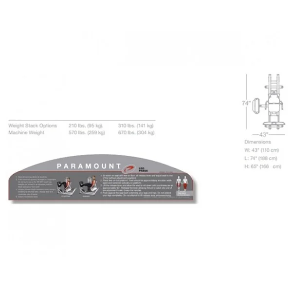 True Fitness XL2-0300 Leg Press