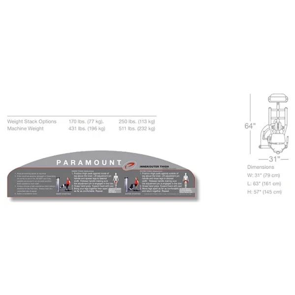 True Fitness XL2-0400 Inner / Outer Thigh