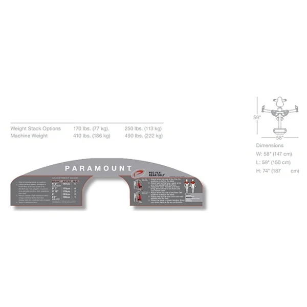 True Fitness XL2-1000 Pec Fly / Rear Delt