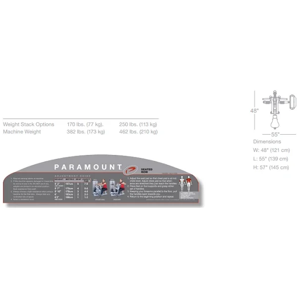 True Fitness XL2-1200 Seated Row