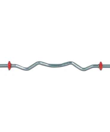 Tubular Spin Lock Curl Bar w/ Collars