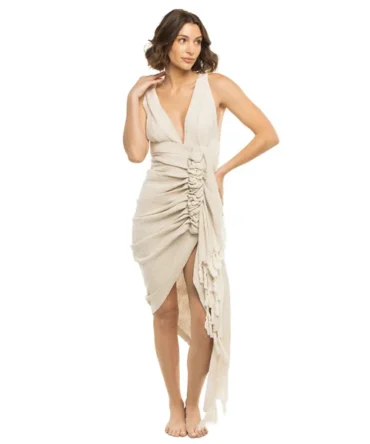 Tulum V-Neck Mid Dress