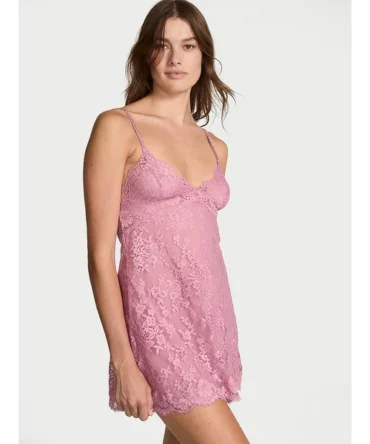 Twinkle Strap Lace Mini Slip Dress