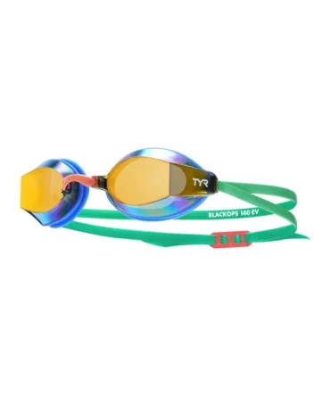 TYR Blackops 140 EV Racing Mirrored Goggle - Blue/Green