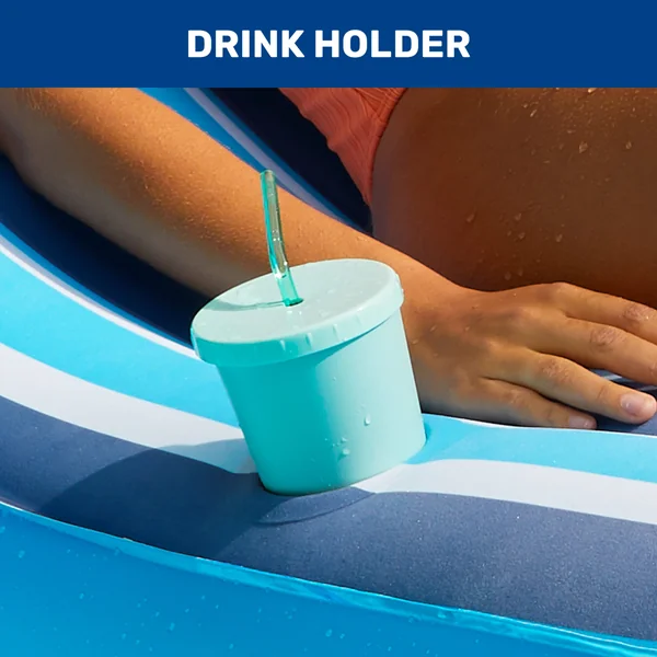 Ultra-Cushioned Comfort Lounge | 1-Person Heavy Duty Pool Float & Lake Raft with Pillow