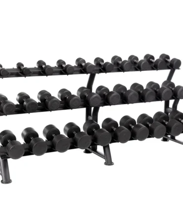 Urethane DURA-PRO Dumbbells | 15 PAIR Horizontal Pack