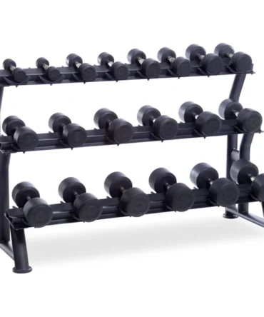 Urethane DURA-PRO Dumbbells | 3-TIER Horizontal Pack