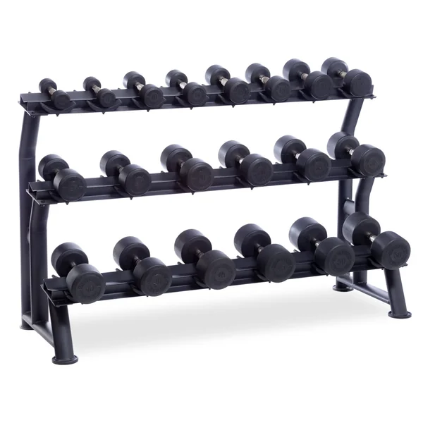 Urethane DURA-PRO Dumbbells | 3-TIER Horizontal Pack