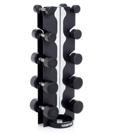 Urethane DURA-PRO Dumbbells | 5 PAIR Vertical Pack (D)