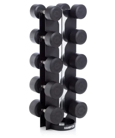 Urethane DURA-PRO Dumbbells | 5 PAIR Vertical Pack (E)