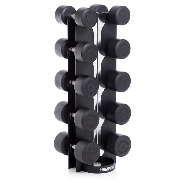 Urethane DURA-PRO Dumbbells | 5 PAIR Vertical Pack (E)