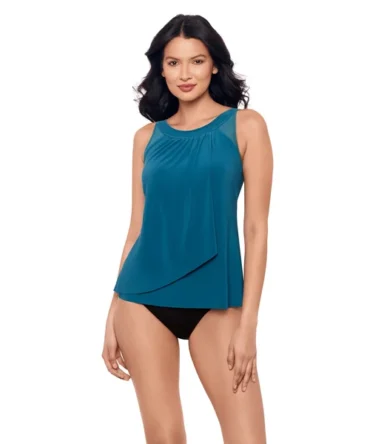 Ursula Mesh Underwire High Neck Tankini Top