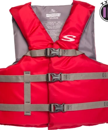 USCG Approved Adult Universal Classic Life Vest – red