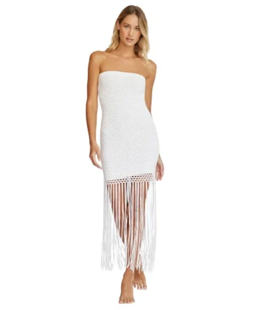 Vanessa Strapless Fringe Dress