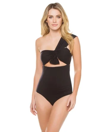 Venice Knot Tie Asymmetrical One Piece Swimsuit