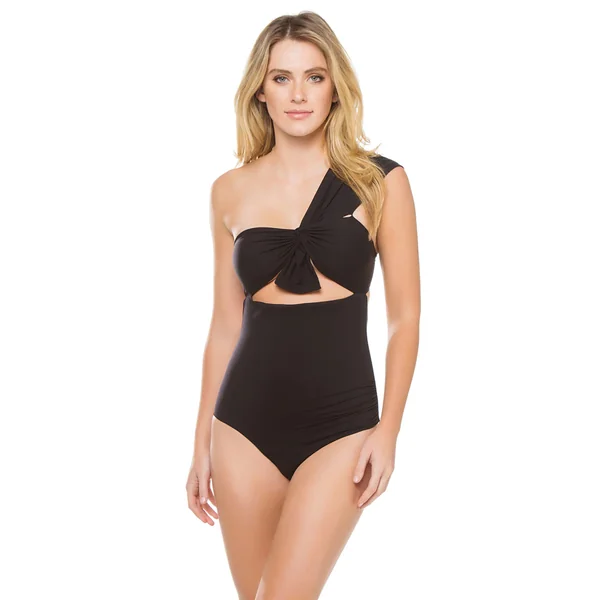 Venice Knot Tie Asymmetrical One Piece Swimsuit