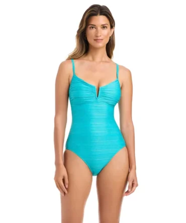 V-Front One Piece Swimsuit