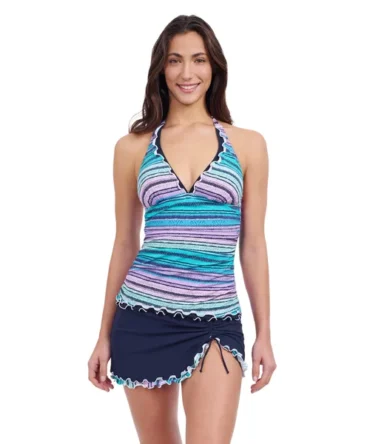 V-Neck Halter Tankini Top (D Cup)