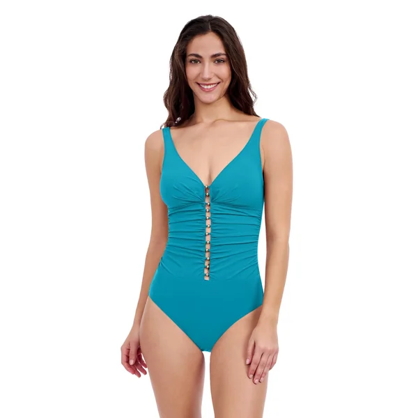 V-Neck One Piece Swimsuit (D+ Cup)