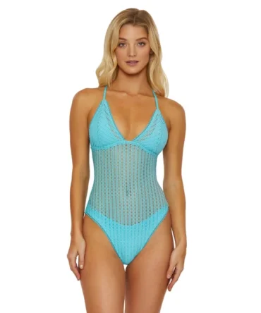 V-Neck One Piece Swimsuit