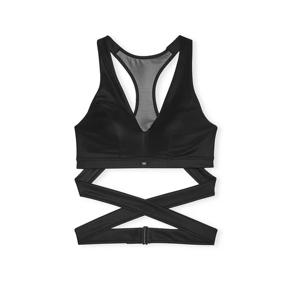 VSX SuedeEffect Plunge Wrap Sports Bra